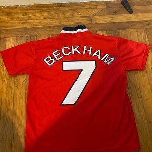 Beckham Manchester United football club jersey